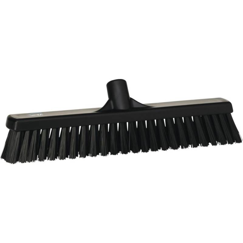 Fejekost, Vikan, sort, polyester/PP/rustfrit st&aring;l, 41 cm, bl&oslash;d/stiv *Denne vare tages ikke retur*