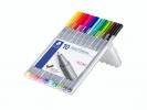 Fineliner Staedtler triplus ass. 0,3mm 334-SB10 10stk/s&Atilde;&brvbar;t