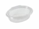Plastbakke m/h&Atilde;&brvbar;ngsl. l&Atilde;&yen;g 50stk R-PET oval 250ml 148x112x45mm