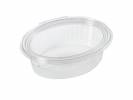 Plastbakke m/h&Atilde;&brvbar;ngsl.l&Atilde;&yen;g 50stk R-PET oval 500ml 166x131x55mm
