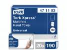 Papirh&Atilde;&yen;ndkl&Atilde;&brvbar;de Tork Xpress H2 Universal 2-lags N93330 3800stk/kar