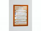 Skilt DURAFRAME&Acirc;&reg; selvkl&Atilde;&brvbar;bende A4 m/orange ramme 2stk/pak