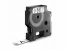 Tapekasette DYMO D1 Sort/Hvid 12mmx7m