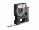 Tapekasette DYMO D1 R&Atilde;&cedil;d/Hvid 12mmx7m