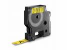 Tapekasette DYMO D1 Sort/Gul 12mmx7m