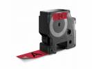 Tapekasette DYMO D1 Sort/R&oslash;d 24mmx7m