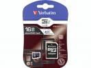 Micro SD card Verbatim 16GB HC 44082 PRO Class 10 m/adapter