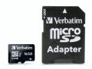 Micro SD card Verbatim 16GB HC 44082 PRO Class 10 m/adapter