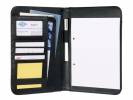 Konferencemappe Wedo A5 sort l&Atilde;&brvbar;derlook uden blok