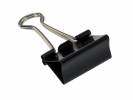 Papirklemme st&aring;l bnt sort 30mm foldback 12stk/pak