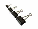 Papirklemme st&aring;l bnt sort 50mm foldback 12stk/pak
