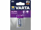 Batteri Varta Ultra Lithium 9V 1stk/pak blister