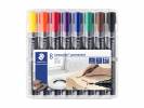Marker STAEDTLER Lumocolor ass. 2mm rund spids 8stk/s&Atilde;&brvbar;t