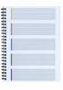 Kollegieblok Bantex m/spiral A5+ 5in1 linjeret 5x15ark