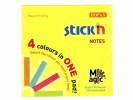 Notes Stick'N Magic Neon 76x76mm 4 farver 100blade