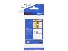 Labeltape Brother TZe-N241 18mmx8m sort p&Atilde;&yen; hvid ulamineret