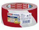 Tape tesa advarselstape PVC 50mmx66m r&Atilde;&cedil;d/hvid