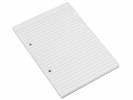 Standardblok A5 hvid linieret toplimet 60g m/2 huller