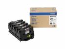 Labeltape Brother HGe-251V5 24mmx8m sort p&aring; hvid 5stk/pak
