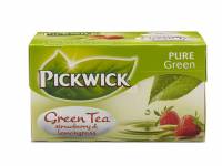 Te Pickwick grøn te Jordbær+Citron 20breve/pak