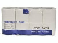 Toiletpapir Care-Ness 2-lags hvid 9,80cmx33,75m 64rul/kar