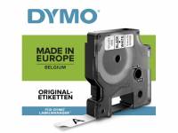 Labeltape DYMO D1 45013 S0720530 12mmx7m sort på hvid