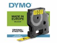 Labeltape DYMO D1 45808 S0720880 19mmx7m sort på gul
