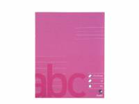 Skolehæfte Bantex 17x21cm lin 7 linjer 32bl 70g rosa/pink