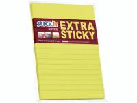 Notes Stick'N Extra Sticky gul 150x101mm m/linier 90blade