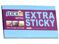 Notes Stick'N Extra Sticky blå 76x127mm 90blade