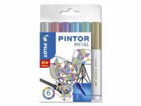 Marker Pilot Pintor assorteret fine Metal Mix 6stk/pak