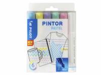 Marker Pilot Pintor assorteret fine Pastel Mix 6stk/pak