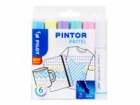 Marker Pilot Pintor assorteret medium Pastel Mix 6stk/pak