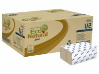 Håndklædeark Lucart T3 Natural 2-lags multifold 21x20,8cm 10,5cm 100% genbrugspapir
