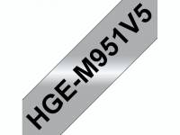 HG tape 24mm black on matt silver (5)