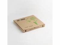 Pizzaæske ecobox brun fluorfri 32x32x3cm 100stk/pak