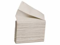 Papirhåndklæde 1-lags natur 24x20cm 100% genbrug 5040ark/kar