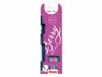 Fineliner Pentel SES15B-4 Brush Sign Pen BERRY 4stk