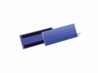Lagerlomme/etiketholder m/magnet 210x74mm mørkblå