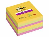 Post-it Super Sticky Notes linjerede 101mmx101mm 90ark/blk 6blk/pak Carnival farvekollektion