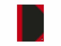 Kinabog Bantex med linjer A5 sort/rød 96 blade 70g