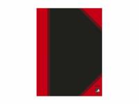 Kinabog Bantex med linjer A6 sort/rød 96 blade 70g