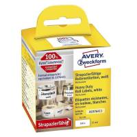 Etiket Avery stærk t/printer 25x54mm 160stk/rul polyester