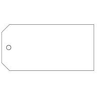 Manillamærker PP m/1 hul hvid 60x120mm