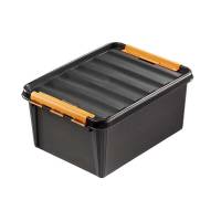 Plastkasse SmartStore Pro 15 sort 15l m/låg robust 40x30x19cm