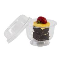 Dessertbæger på fod Ø95x61mm 200ml 25stk/pak t/højt låg