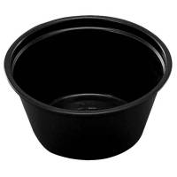 Dressingbæger 60ml/2 oz Ø62x27mm sort PP 250stk/pak