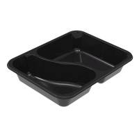 Plastbakke t/ovn CPET sort 1120ml 2rum 360stk/kar 2227-2F