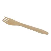 Træbestik gaffel Nature line 16cm 100stk/pak