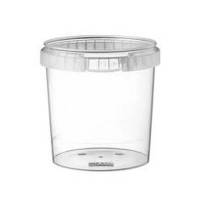 Plastbøtte + låg handy-lock PP Ø133x130mm 1180ml 180sæt/kar